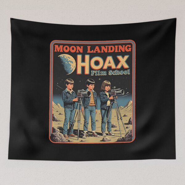Item preview, Moon Landing Hoax Film School - Funny Retro Conspiracy Design designed and sold by Vintagenaut Co..