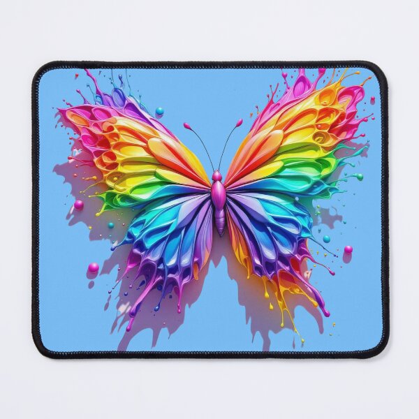 Item preview, Rainbow Splash Butterfly 3D Effect Print designed and sold by TheGaliyaStudio.