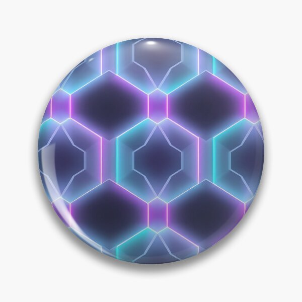 Item preview, Futuristic Neon-Lit Geometric Pattern designed and sold by roxysnextgenart.