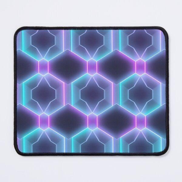 Item preview, Futuristic Neon-Lit Geometric Pattern designed and sold by roxysnextgenart.