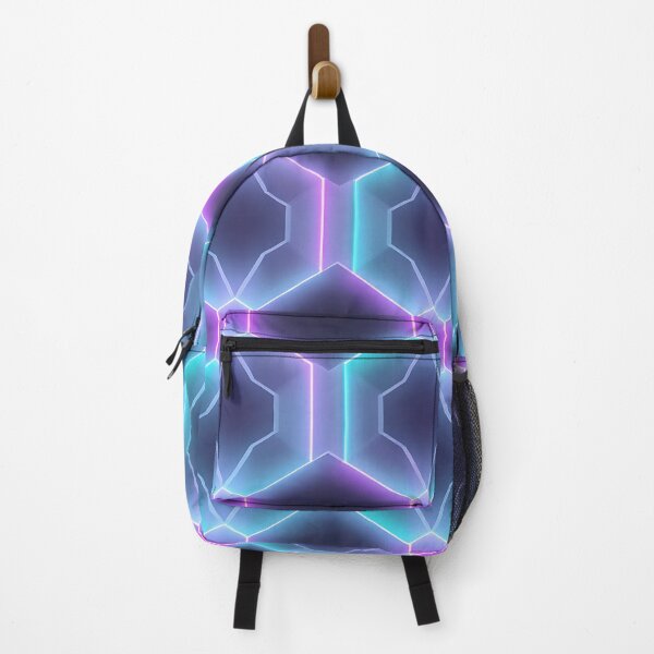 Item preview, Futuristic Neon-Lit Geometric Pattern designed and sold by roxysnextgenart.