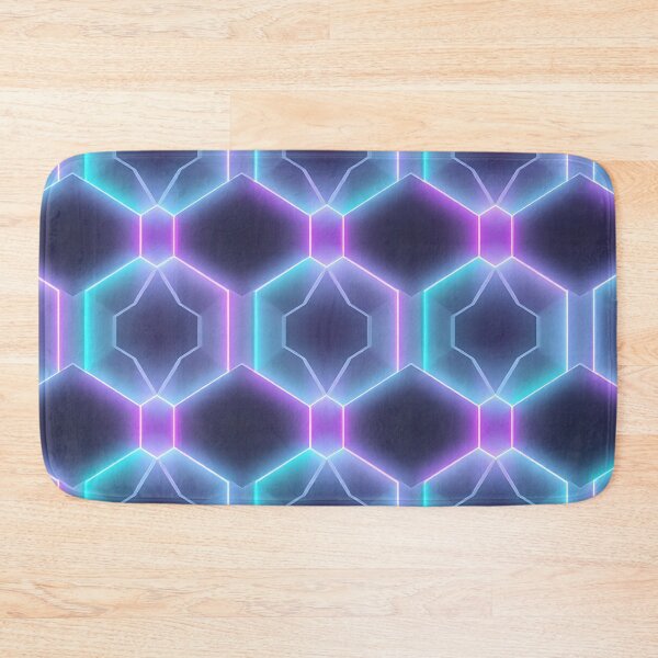 Item preview, Futuristic Neon-Lit Geometric Pattern designed and sold by roxysnextgenart.