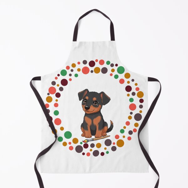 Artikelvorschau, Feiern Sie den Dot Day mit meinem Deutschen Pinscher | Bunte Hundekunst entworfen und verkauft von The Real Life Symphony.
