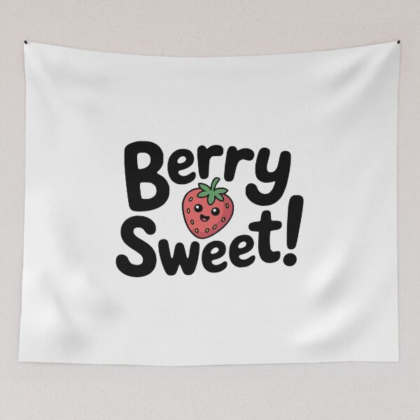 Item preview, Berry Sweet! Cute Strawberry Pun designed and sold by PMCreative.