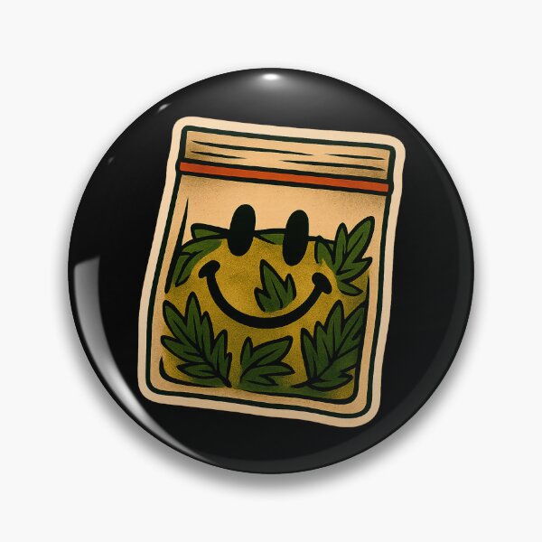 Artikelvorschau, Glückliche Weed-Tüte – Smiley Gesicht Cannabisblätter Design entworfen und verkauft von Wake and Bake.