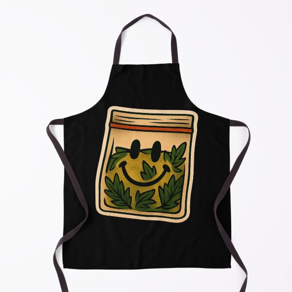 Item preview, Happy Weed Bag – Smiley Face Cannabis Leaves Design designed and sold by Wake and Bake.