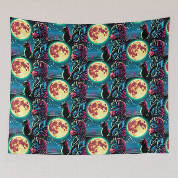 Item preview, wolfman and cat designed and sold by Dogandesighn.