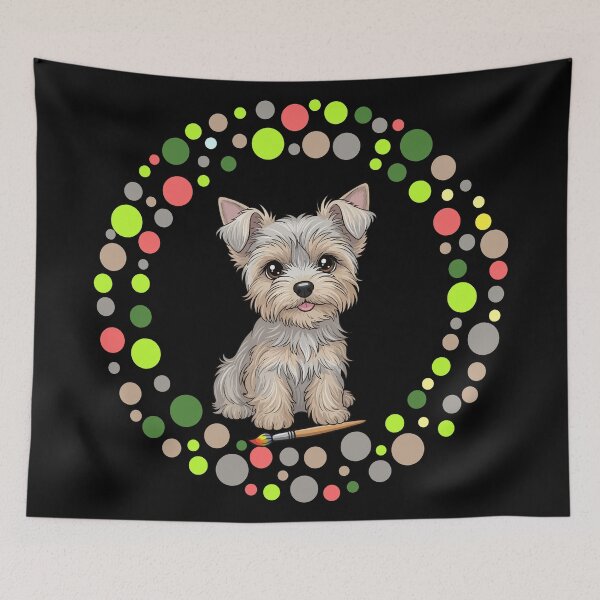 Item preview, Celebrate Dot Day with My Silky Terrier| Colorful Dog Art designed and sold by The Real Life Symphony.