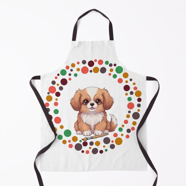 Artikelvorschau, Feiern Sie den Dot Day mit meinem Tibet-Spaniel | Bunte Hundekunst entworfen und verkauft von The Real Life Symphony.