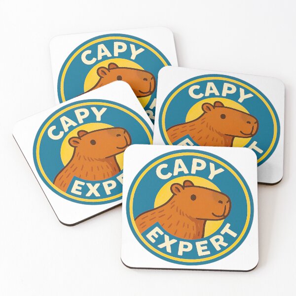 Item preview, Award with a drawn capybara and the text “Capy Expert” designed and sold by PixelPrisma.