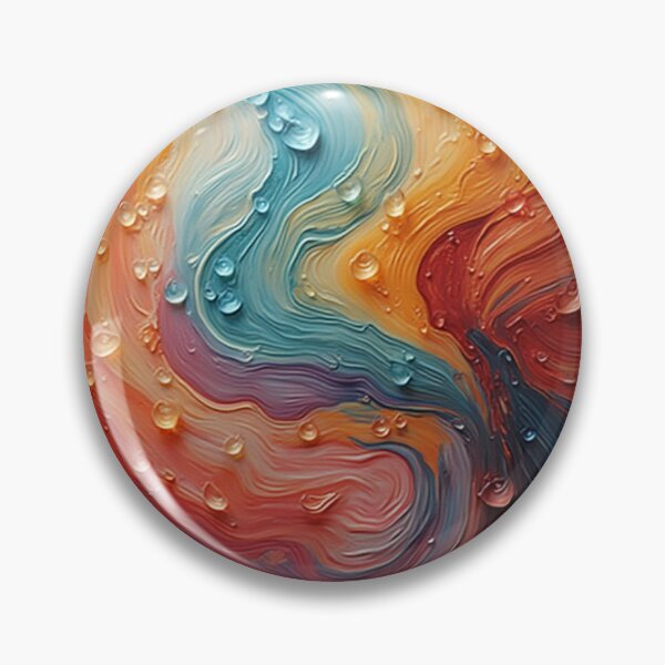 Item preview, Liquid Colorflow – Abstract Swirls with Water Droplets designed and sold by TheDailyPrint.