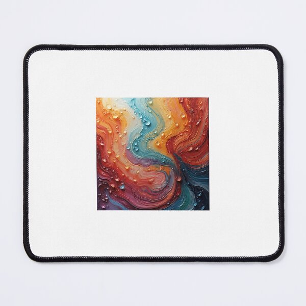 Item preview, Liquid Colorflow – Abstract Swirls with Water Droplets designed and sold by TheDailyPrint.