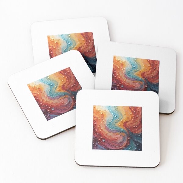 Item preview, Liquid Colorflow – Abstract Swirls with Water Droplets designed and sold by TheDailyPrint.