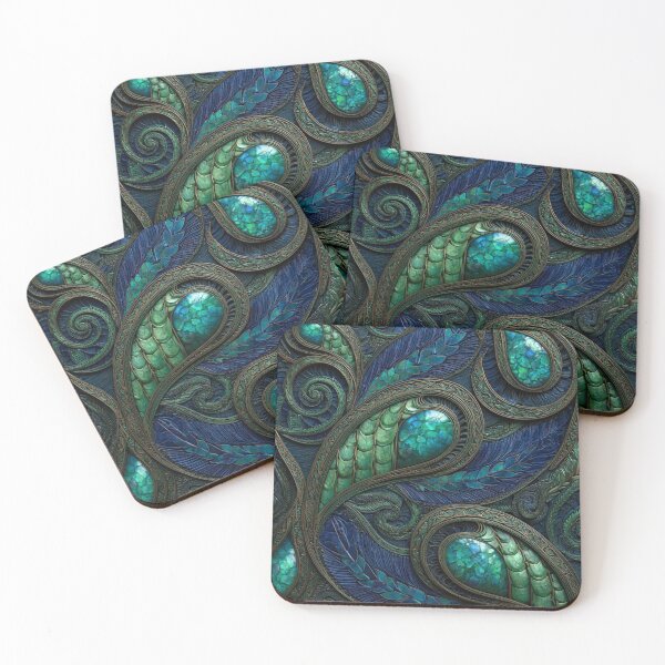 Item preview, New Zealand Māori Paua Pattern Koru Design 462 designed and sold by GrinGalore.