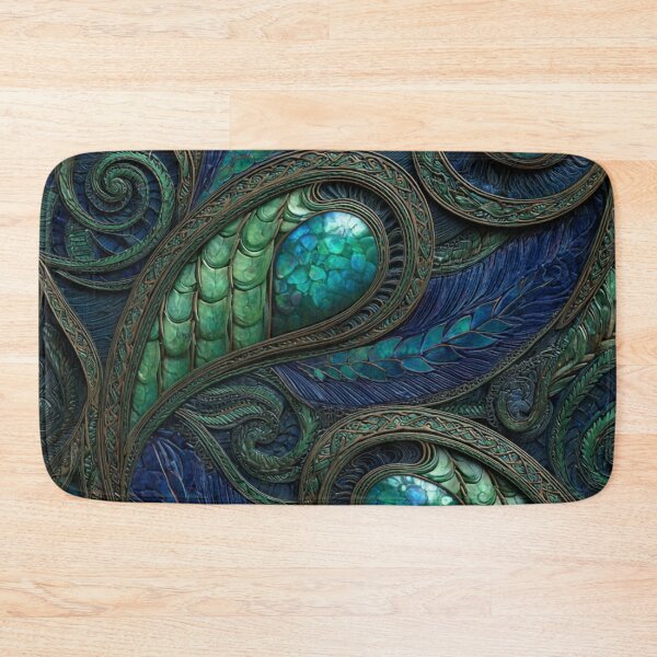 Item preview, New Zealand Māori Paua Pattern Koru Design 462 designed and sold by GrinGalore.