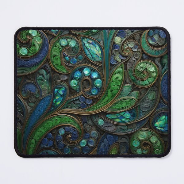Item preview, New Zealand Māori Paua Pattern Koru Design 463 designed and sold by GrinGalore.