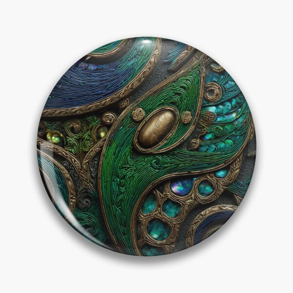 Item preview, New Zealand Māori Paua Pattern Koru Design 464 designed and sold by GrinGalore.