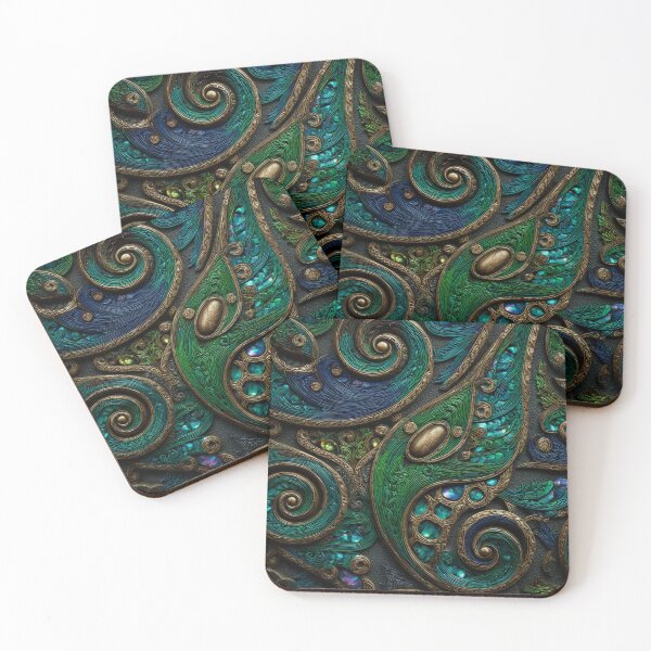 Item preview, New Zealand Māori Paua Pattern Koru Design 464 designed and sold by GrinGalore.