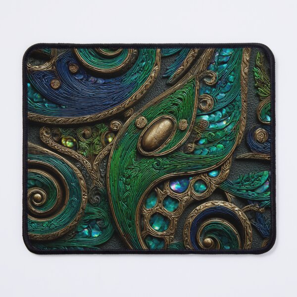 Item preview, New Zealand Māori Paua Pattern Koru Design 464 designed and sold by GrinGalore.
