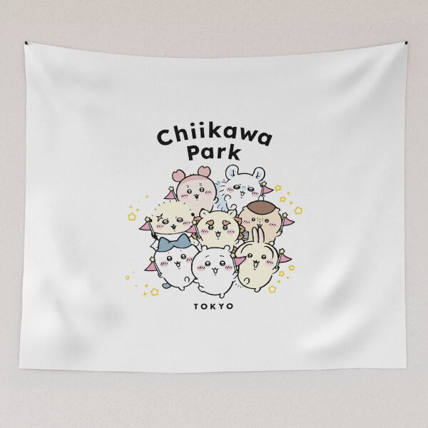 Item preview,  Chiikawa and Friends - Black | Park Hachiware Usagi Momonga momo Rakko Kurimanju Shisa Furuhonya | Cute Kawaii Characters Bear Cat Rabbit  designed and sold by OllieMolley.