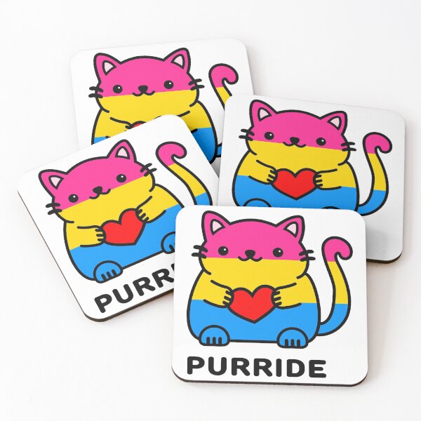 Artikelvorschau, Purride - Pride Flag Kitty entworfen und verkauft von ilexdesigns.
