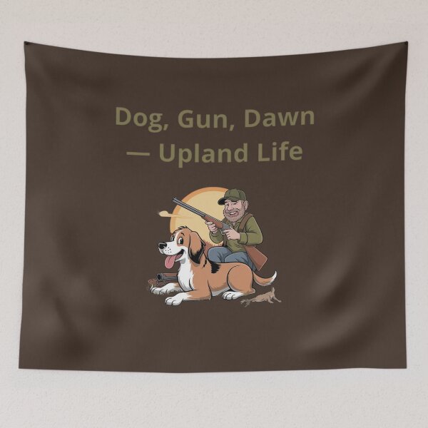 Item preview, Dog, Gun, Dawn — Upland Life designed and sold by Adrianzebrowski.