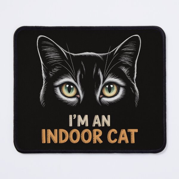 Item preview, I'm an Indoor Cat – Funny Confident Cat Eyes Sketch designed and sold by Slavicsoul.