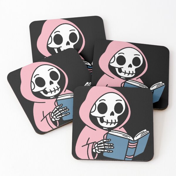 Item preview, Reading Halloween Bookish Spooky Skeleton designed and sold by KWZCreates.