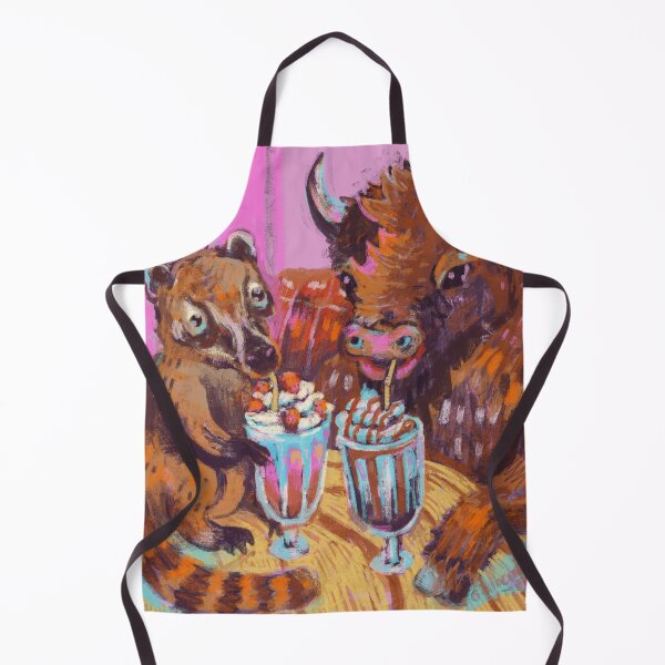 Item preview, Coati and bison drinking milkshakes designed and sold by guilhernunes.