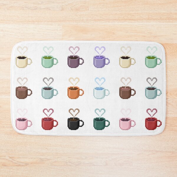 Item preview, Pixel Heart Coffee & Tea Mugs - Cozy Color Collection designed and sold by retro_pixel.
