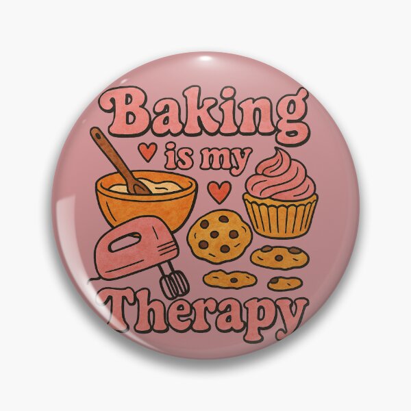 Item preview, Baking Is My Therapy Retro Kitchen Vibes designed and sold by FrictionMaxxing.