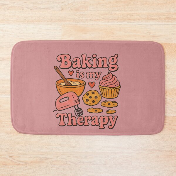 Item preview, Baking Is My Therapy Retro Kitchen Vibes designed and sold by FrictionMaxxing.