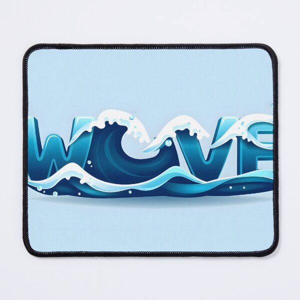 Item preview, WAVE Typography Ocean Water Design designed and sold by ARJ-Fashion.