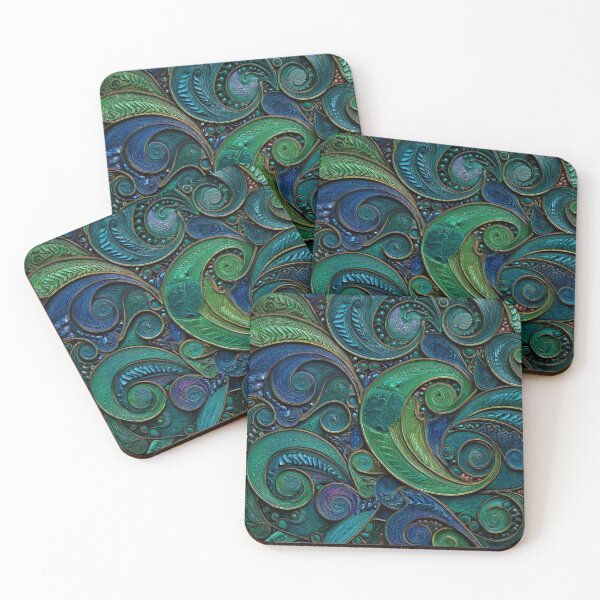 Item preview, New Zealand Māori Paua Pattern Koru Design 465 designed and sold by GrinGalore.
