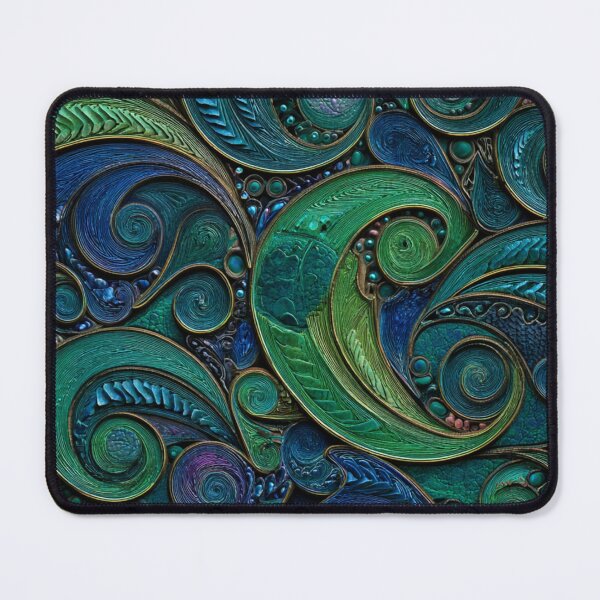Item preview, New Zealand Māori Paua Pattern Koru Design 465 designed and sold by GrinGalore.