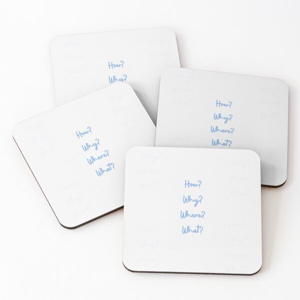 Item preview, Blue Minimal Text – How Why Where What Design designed and sold by Garg888Art.