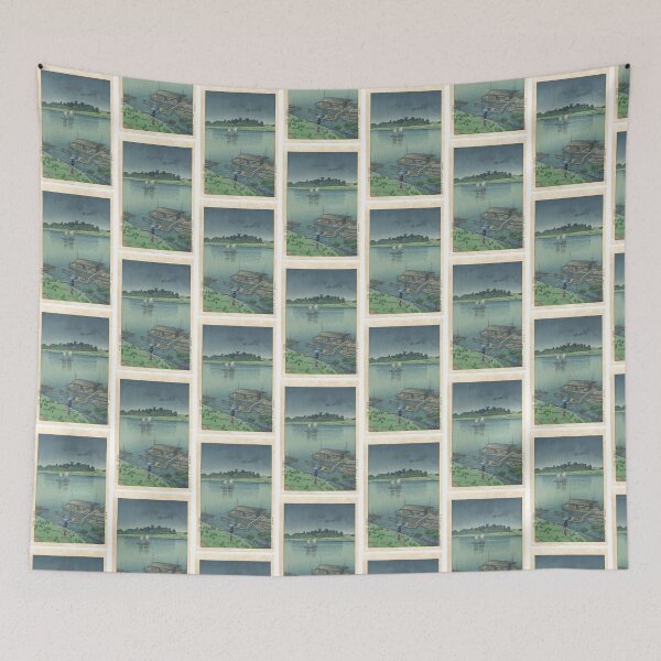 Item preview, May Rain at Ara River by Kawase Hasui designed and sold by TeeARTHY.