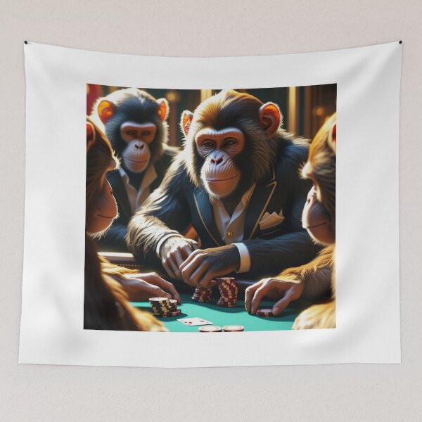 Item preview, High Stakes Monkey Poker Night designed and sold by EfraimFunArt.