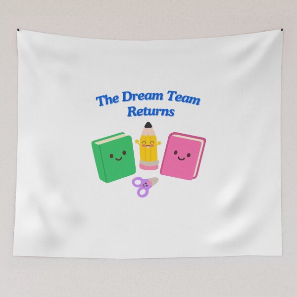 Item preview, The Dream Team Returns – Funny School T-Shirt with Pencil and Notebook designed and sold by LiliDedula.