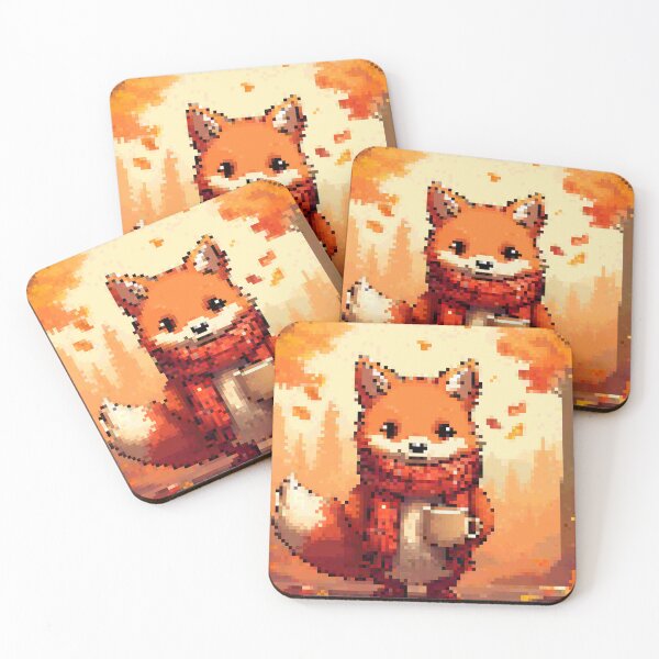 Item preview, Cozy Autumn Fox (Pixel Art) designed and sold by krekerart.