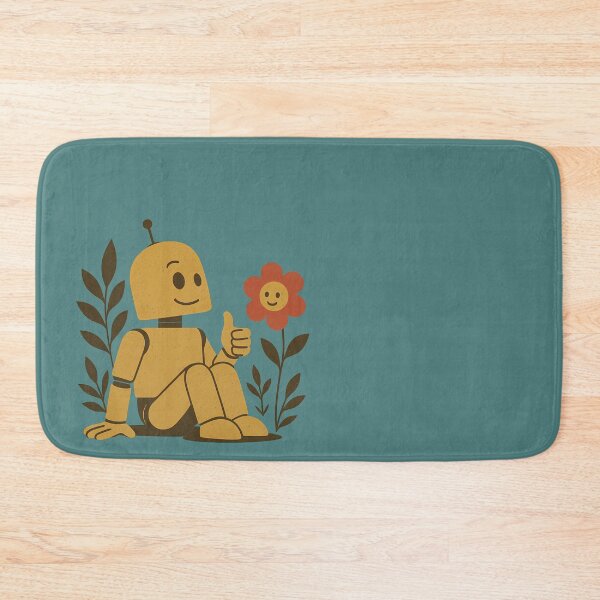 Item preview, Futuristic Robot with Flowers – Sci-Fi Tech and Nature designed and sold by Koka-Koala.