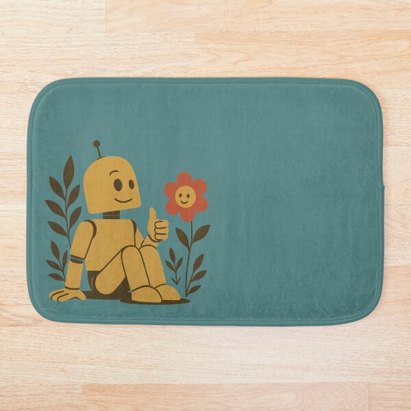 Item preview, Futuristic Robot with Flowers – Sci-Fi Tech and Nature designed and sold by Koka-Koala.
