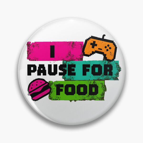 Item preview, Gamer Pause For Food Art | Funny Foodie Gaming Motivation Digital Download designed and sold by AnnDesignStudio.