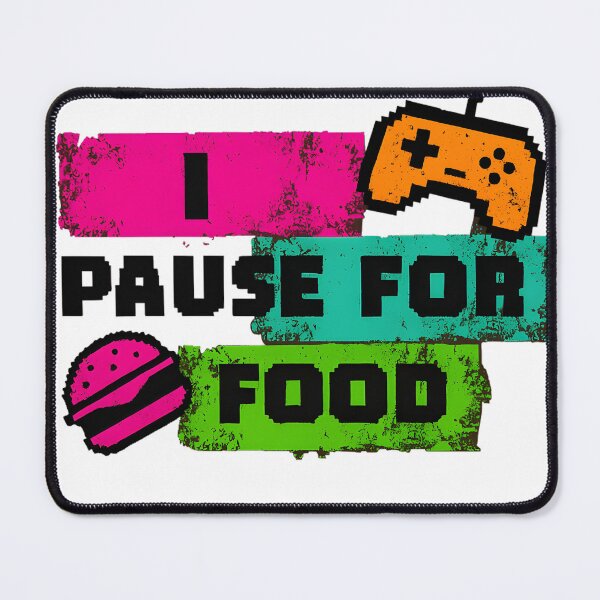 Item preview, Gamer Pause For Food Art | Funny Foodie Gaming Motivation Digital Download designed and sold by AnnDesignStudio.