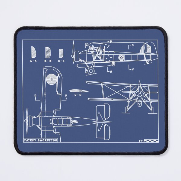 Item preview, Fairey Swordfish WW2 Biplane Torpedo Bomber Blueprints designed and sold by MilitaryMart.