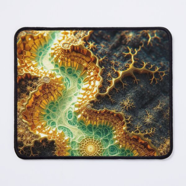 Item preview, Gold & Neon Portal – Hyper-detailed mixed-media masterpiece designed and sold by Mark Fischer.