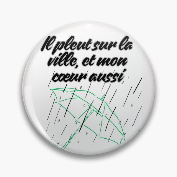 Item preview, Melancholy Rain in Paris French Quote designed and sold by ShumLab.