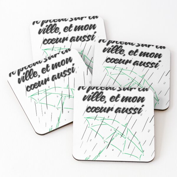 Item preview, Melancholy Rain in Paris French Quote designed and sold by ShumLab.