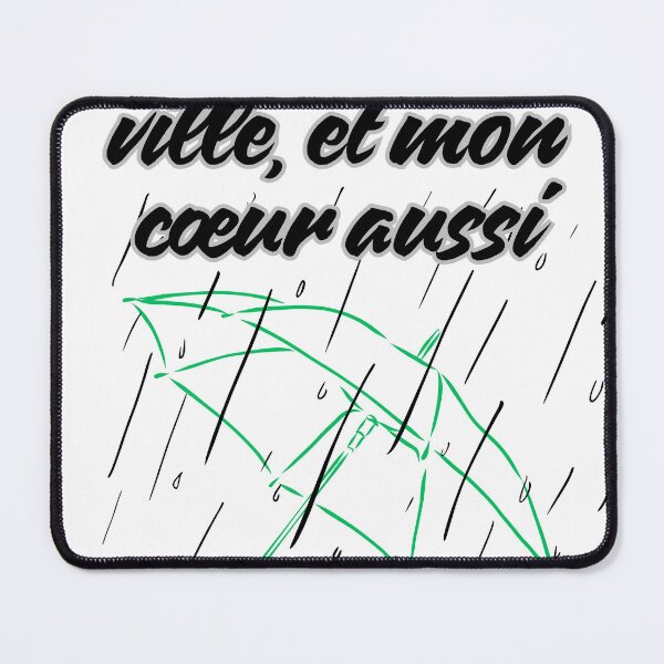 Item preview, Melancholy Rain in Paris French Quote designed and sold by ShumLab.