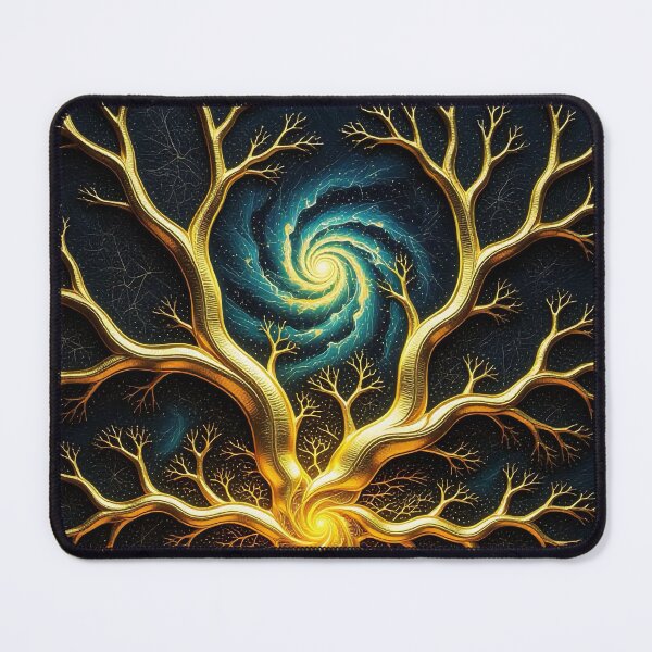 Item preview, Gold & Neon Portal – Hyper-detailed mixed-media masterpiece designed and sold by Mark Fischer.